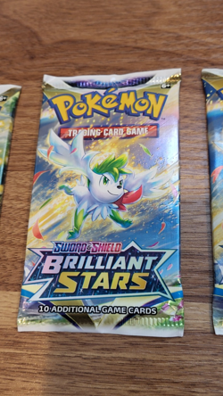 4x Pokemon TCG Sword & Shield Brilliant Stars Packs Unopened Factory Sealed - Image 3