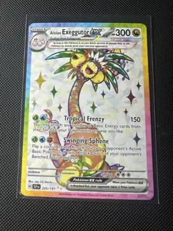 Pokemon Alolan Exeggutor EX 225/191 SV08 Surging Sparks Ultra Rare Holo - Image 1