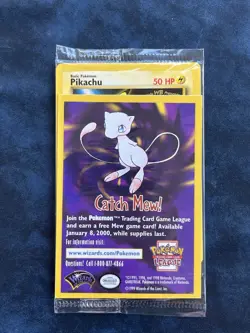 **Sealed** And New Pikachu WOTC Black Star Pokemon Movie Promo - Image 1