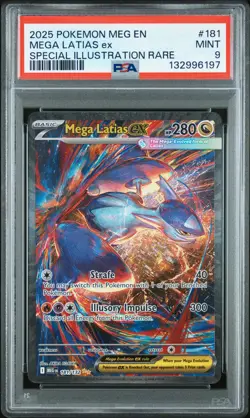 2025 POKEMON MEGA EVOLUTION SPECIAL ILLUSTRATION RARE #181 MEGA LATIAS EX PSA 9 - Image 1