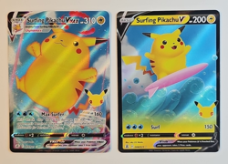 🌊 Surfing Pikachu VMAX 009/025 Ultra Rare – Celebrations Pokemon TCG NM + V 008 - Image 1