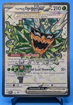 Teal Mask Ogerpon ex #166 Pokemon TCG 2024 Promo Scarlet & Violet Holo Near Mint - Image 1