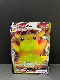 Pokemon Pikachu TCG VMAX SWSH062 Celebrations Full Art Black Star Promo NM/M - Image 1