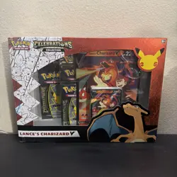 Pokemon Celebrations Lance's Charizard V Collection Box Sealed 6 Packs - Image 1