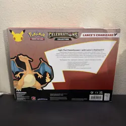 Pokemon Celebrations Lance's Charizard V Collection Box Sealed 6 Packs - Image 2