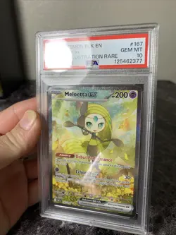 2025 Pokemon Black Bolt Meloetta ex Special Illustration Rare #167/086 PSA 10 - Image 4