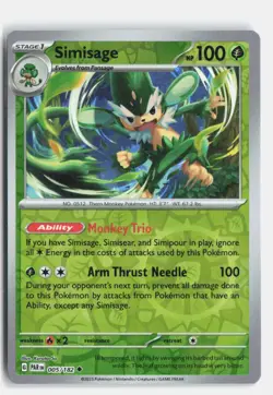 Simisage 005/182 Paradox Rift Uncommon Reverse Holo NM - Image 1