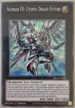 YuGiOh Number F0: Utopic Draco Future Secret Rare 1st Edition BLCR-EN085 - Image 1