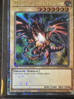 Yugioh TCG Red Eyes Black Dragon Ultra Rare First Edition EN003 - Image 1
