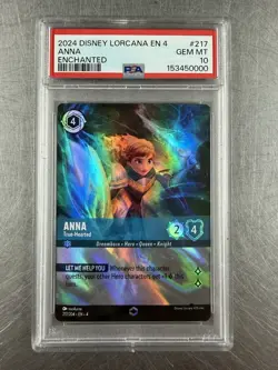 Disney Lorcana Ursula's Return Anna - True-Hearted Enchanted PSA 10 - Image 1