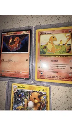 Pokemon TCG 3 Card Lot Charmander Raichu 1999 Base Set English - Image 1