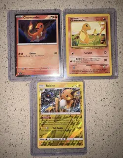 Pokemon TCG 3 Card Lot Charmander Raichu 1999 Base Set English - Image 2
