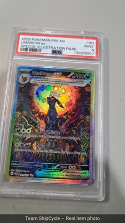 Pokmon Umbreon EX TCG Prismatic Evolutions Holo Card 161131 PSA 9 G2U - Image 1
