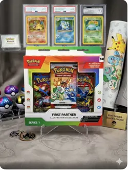 Pokemon First Partner Illustration Collection Series 1 Box w/ 3 Promo Cards - Image 1