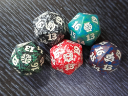 (Life Counter) MTG , Strixhaven, Spindown D20 dice each one (5 dice in total) - Image 1