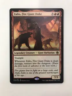 Zalto Fire Giant Duke Foil MTG Magic the Gathering Card NM Mint Realm AFR - Image 1