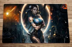 Chun Li Trading Card Game MTG Playmat TCG CCG Mat Free Bag - Image 1