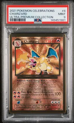 2021 POKEMON CELEBRATIONS ULTRA-PREMIUM COLLECTION #4 CHARIZARD PSA 9 - Image 1
