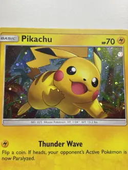 GALAXY HOLO Pikachu SM76 Pokemon Black Star Promo Holographic Foil Rare - LP - Image 4