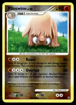 Pokemon TCG Stormfront #46/100 Piloswine MP - Image 1