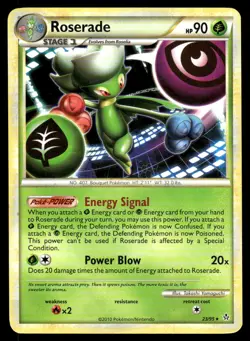 Pokemon TCG Unleashed #23/95 Roserade LP - Image 1