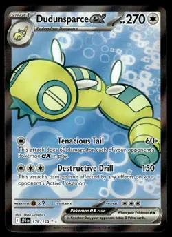 Pokemon TCG Journey Together #178/159 Dudunsparce ex NM - Image 1