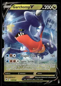 Pokemon TCG SWSH10: Astral Radiance #117/189 Garchomp V NM - Image 1