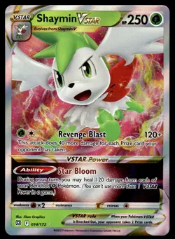 Pokemon TCG SWSH09: Brilliant Stars #014/172 Shaymin VSTAR NM - Image 1