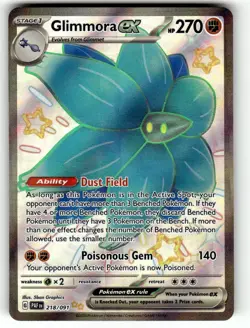 Pokemon TCG SV: Paldean Fates #218/091 Glimmora ex NM - Image 1