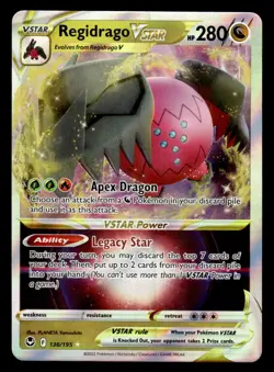 Pokemon TCG SWSH12: Silver Tempest #136/195 Regidrago VSTAR NM - Image 1