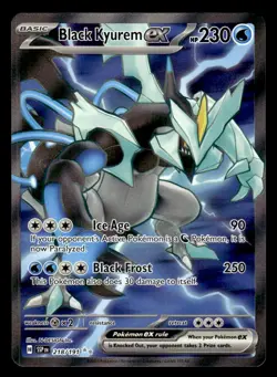 Pokemon TCG SV08: Surging Sparks #218/191 Black Kyurem ex NM - Image 1