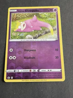 Reverse Holo Galarian Slowpoke 054/198 Chilling Reign Common Pokemon TCG - Image 1
