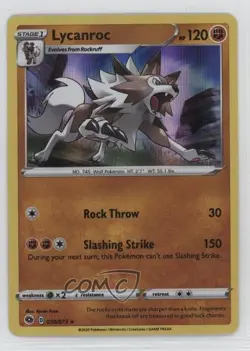 Lycanroc Holo Pokemon Sword & Shield Champion's Path #030 - Image 1