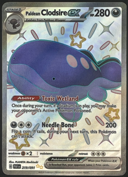 Paldean Clodsire ex Scarlet and Violet: Pokemon Paldean Fates 219/091 Near Mint - Image 1