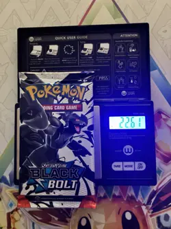 Heavy! 22.61g Pokemon TCG SV 10.5 Black Bolt Booster Pack Sealed! - Image 1