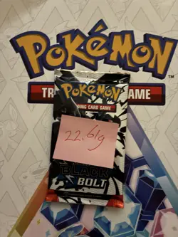 Heavy! 22.61g Pokemon TCG SV 10.5 Black Bolt Booster Pack Sealed! - Image 2