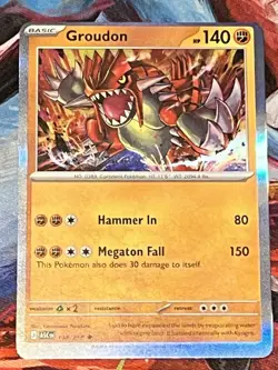 ERROR MISCUT Pokemon Groudon Ascended Heroes 108/217 Holo Rare NM - Image 1
