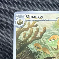 Pokemon Omanyte Illustration Rare Holo 180/165 Sv: Scarlet & Violet 151 English - Image 2