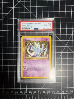 2000 Pokemon Promo BlackStar 12 Mewtwo PSA 8 - Image 1