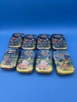 LOT OF 8 Pokemon TCG Mega Evolutions Ascended Heroes Mini Tins NEW SEALED! - Image 1