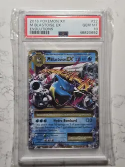 2016 Pokemon XY Evolutions M Blastoise Ex 22/108 PSA 10 Gem Mint - Image 1
