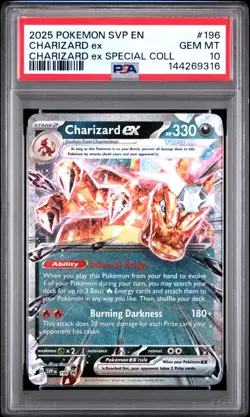 PSA 10 2025 POKEMON CHARIZARD ex SPECIAL COLL SVP EN-SV BLACK STAR PROMO #196 - Image 1