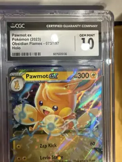 Pokemon Pawmot EX 2023 Obsidian Flames Hologram # 73/197 - Image 2