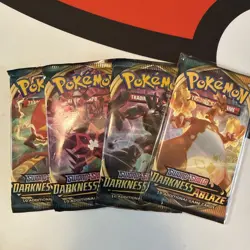 Pokemon Darkness Ablaze Booster Packs Complete Art Set SEALED/UNWEIGHED - Image 1