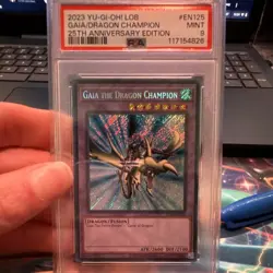 Yu-Gi-Oh! Konami Gaia the Dragon Champion LOB-EN125 25th Anniv Unlimited PSA 9 - Image 1