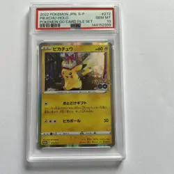 PSA 10 Pikachu Pokemon Go File Set Holo 272/S-P Japanese Pokemon Card 2022 - Image 1