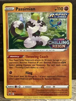 Passimian Pokemon TCG Chilling Reign Stamped Promo Card #SWSH115 - Image 1
