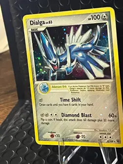 Dialga Holo Bleed 4/100 Holo Rare Majestic Dawn Pokemon Card - Image 1