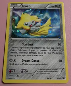 Jirachi XY67 XY Black Star Promo Holo SWIRL Pokemon Card LP - Image 1