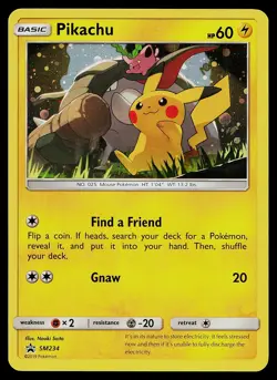 Pokemon Card Sun & Moon Promo Pikachu SM234 Holo - Image 1